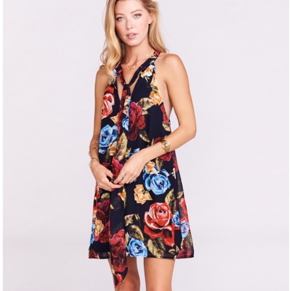 Show Me Your Mumu Tess Paisley Tie Neck Mini Dress Wine Red size Medium - Picture 7 of 9